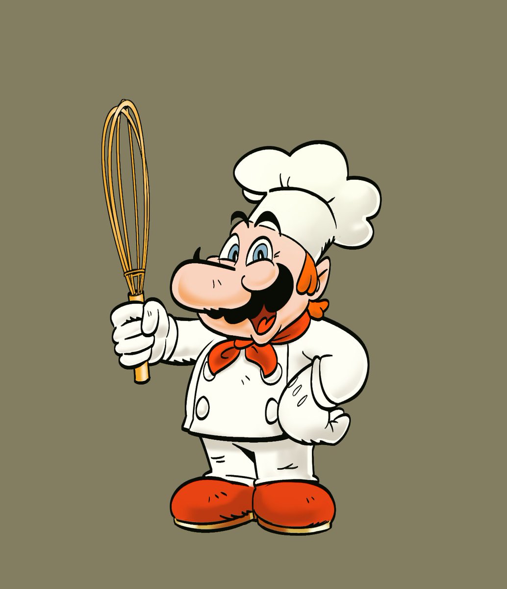 here's the chef mario i drew for this collab :-)