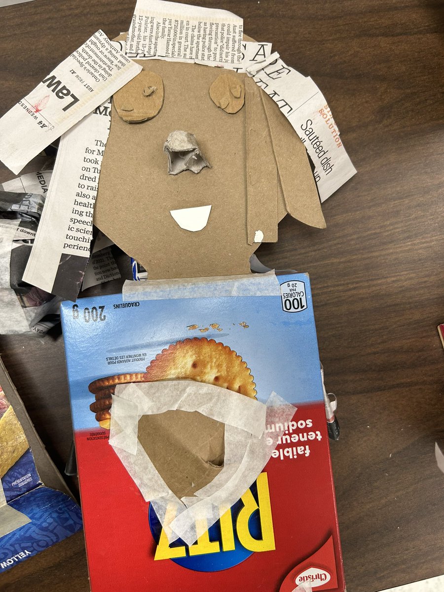 MsKeyota's tweet image. The magical world of creating characters out of recycled cardboard boxes. Tomorrow we will write our narrative stories based on these creations. #OcsbSteam #cardboardboxes #OcsbArts #BeCorpus @CorpusOCSB @ParentsCorpus @OttCatholicSB
