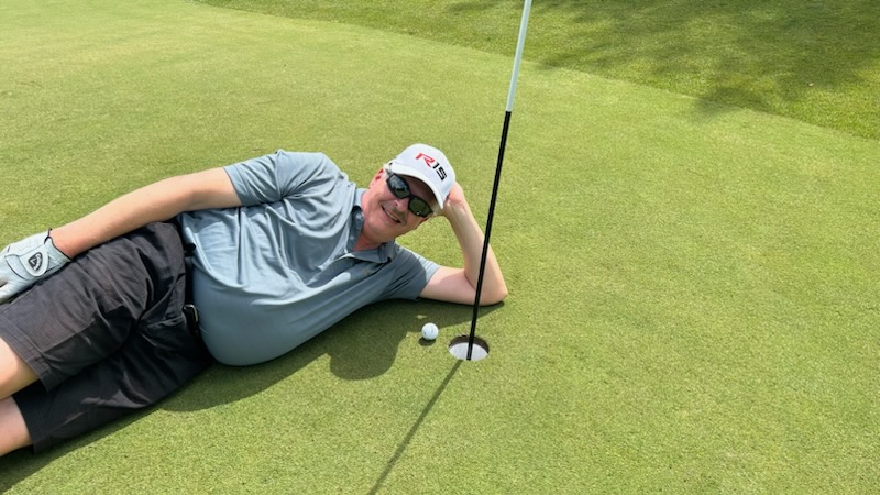 Hole in one shot at the CSC London Golf Tournament... 1 inch to the hole, no lie....#cscgolf,#csclondon