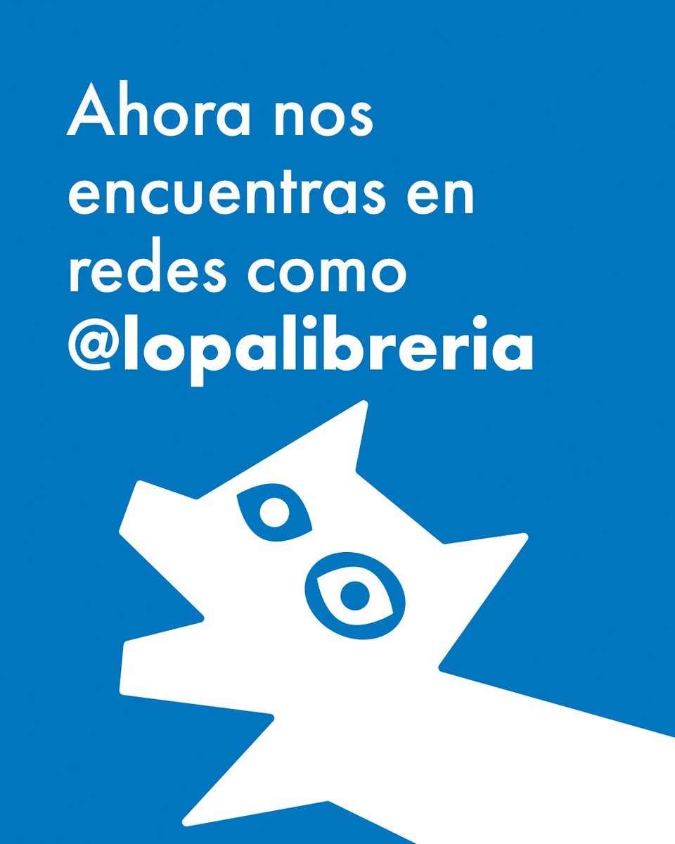 LOPALibreria's tweet photo. A partir de hoy puedes encontrarnos en todas las redes sociales como @lopalobreria
¡Síguenos en redes y entérate de todos los eventos y talleres que traemos para ustedes! https://t.co/T4G9F1IpI5