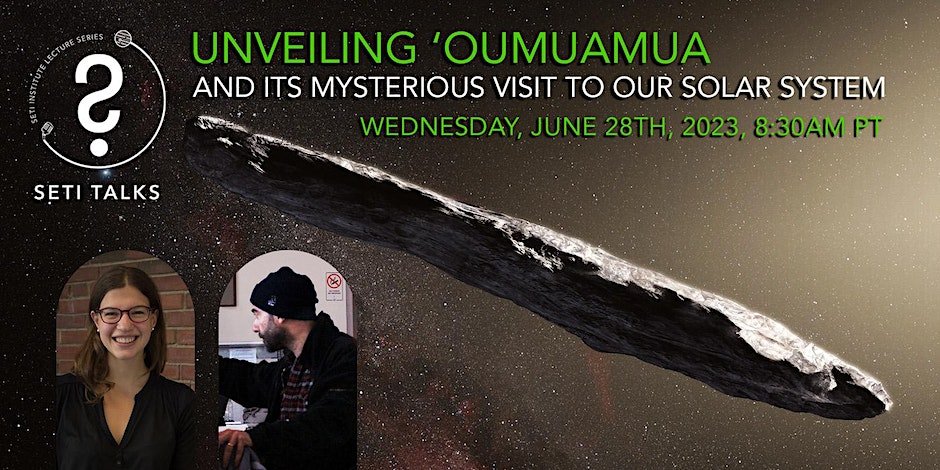 astrobiobuzz's tweet photo. 💻Unveiling ‘Oumuamua and its Mysterious Visit to Our Solar System 🎑: Hosted by @SETIInstitute👽🛸https://t.co/QELVu1GMUC

Speakers: Olivier Hainaut @ESO, Jennifer 
Bergner @UCBerkeley 

#space #astrobiology #astronomy #UFO #earth @NASAAstrobio @esa @BlueMarbleSpace #SETItalks https://t.co/PZx00WdqS2