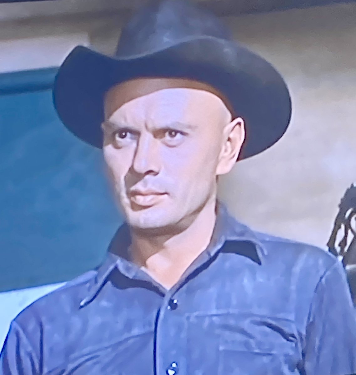 Now watching “The Magnificent Seven” on BBC4

Yul Brynner. 
Mmmm