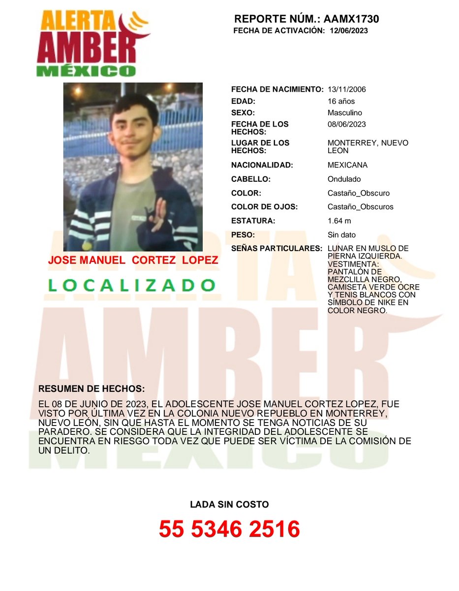 Alerta AMBER México tweet media