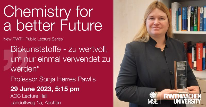 HerresLab's tweet photo. #Bioplastics are too valuable to be used only once! Lecture for interested citizens next thursday! Guests welcome! #sustainablechemistry #scicomm @RWTH @UPLIFT_EU #BioSC https://t.co/cR8LWm3aAq