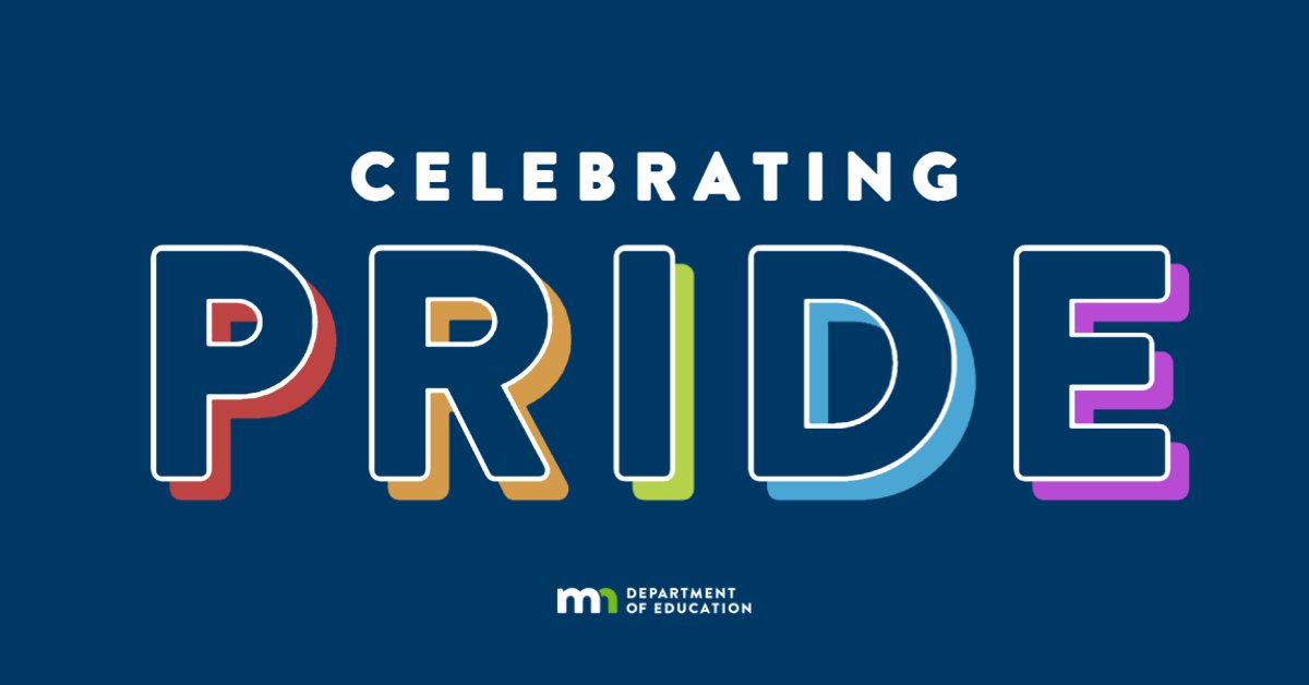 LGBTQ+ students have better outcomes when schools have inclusive policies, supportive educators, access to student groups and LGBTQ+ inclusive curriculum. Find resources and best practices for supporting LGBTQ+ students at education.mn.gov/MDE/dse/safe/r… #PRIDEmonth
