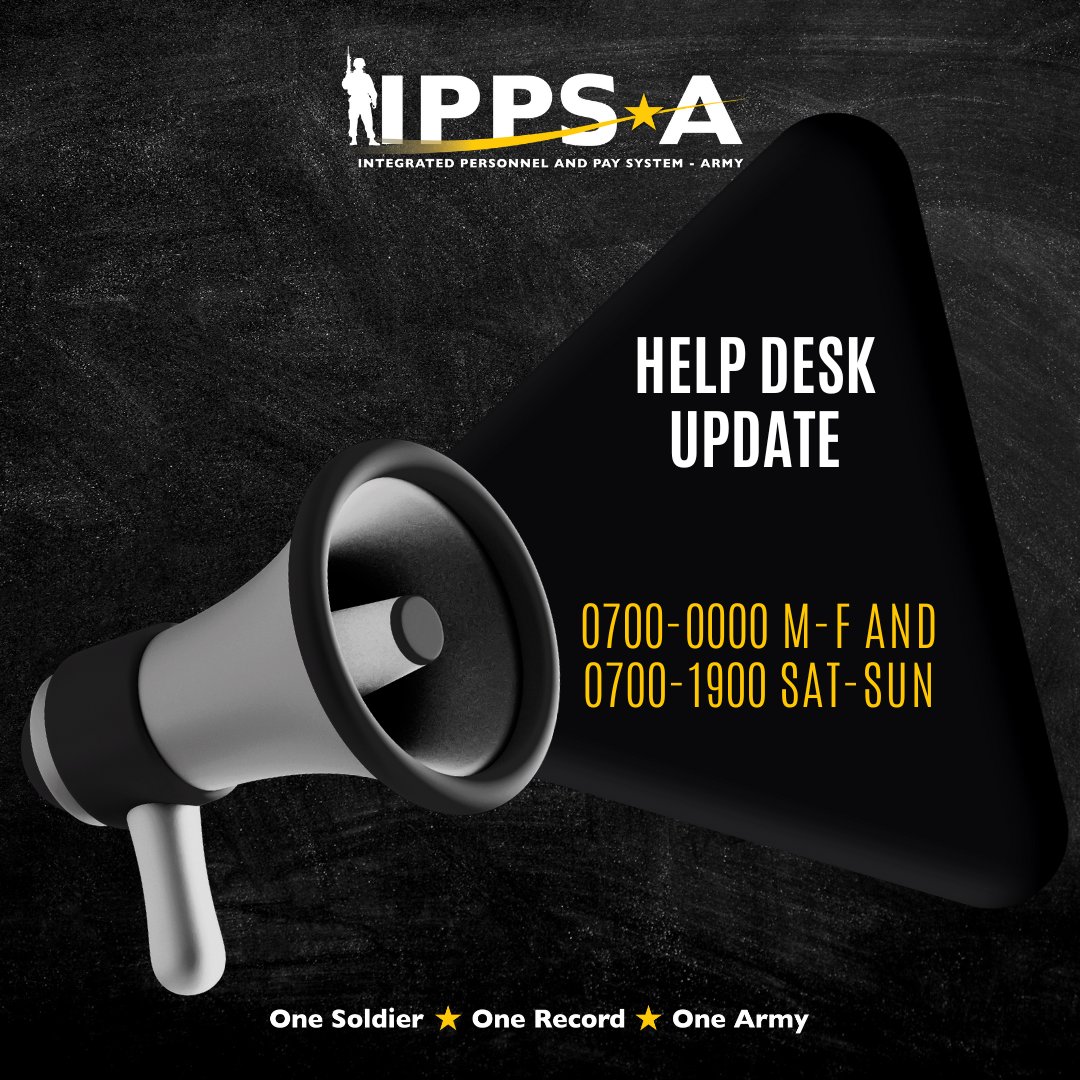 IPPSArmy on Twitter "Help desk hours will change effective 6/30/2023