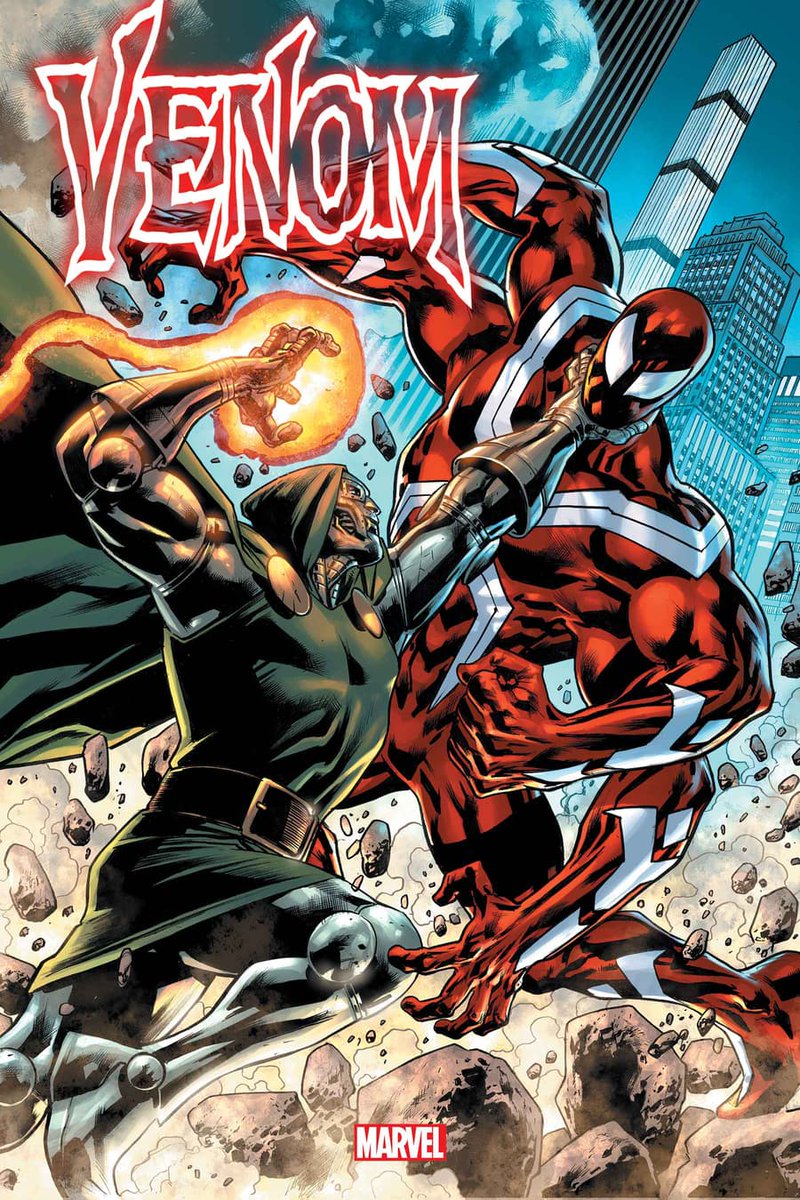 thinkerdoom's tweet photo. Eddie Brock Faces Off Against Doctor Doom in Super-Sized 'Venom' #25 this September https://t.co/xH8d8Foj61