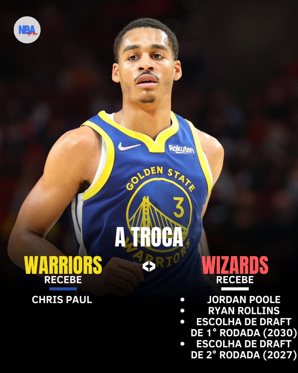 NBAdoPovo's tweet photo. JORDAN POOLE NO WIZARDS

CHRIS PAUL NO WARRIORS

MEU DEUS https://t.co/ZzmcC9u4G8