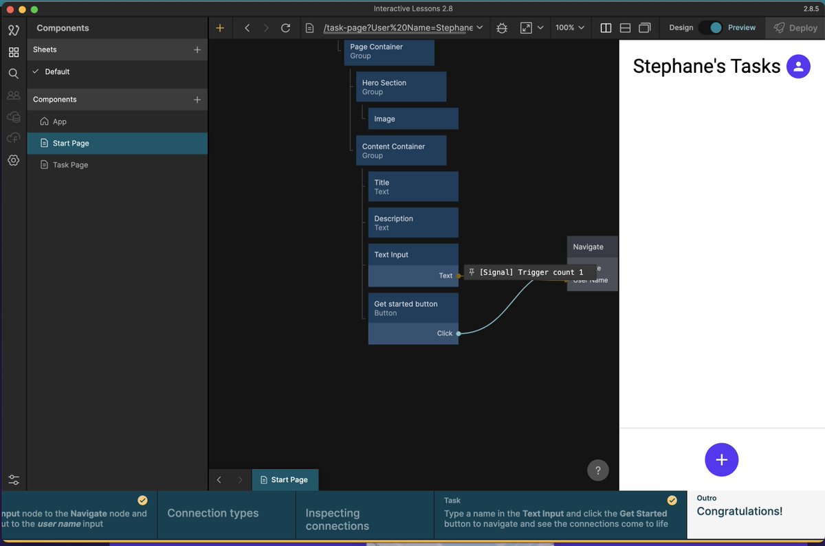 Playing with <a href="/getnoodl/">Noodl</a> for about 30min and I have my "AHA moment". I understand why <a href="/gmaison/">Guillaume Maison</a> is so excited.