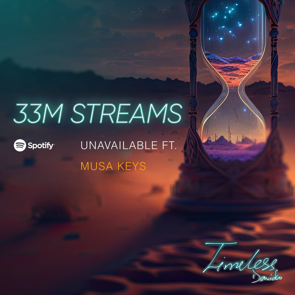 .@davido’s “Unavailable” w/@MusaKeyss has surpassed 33 million streams on Spotify.