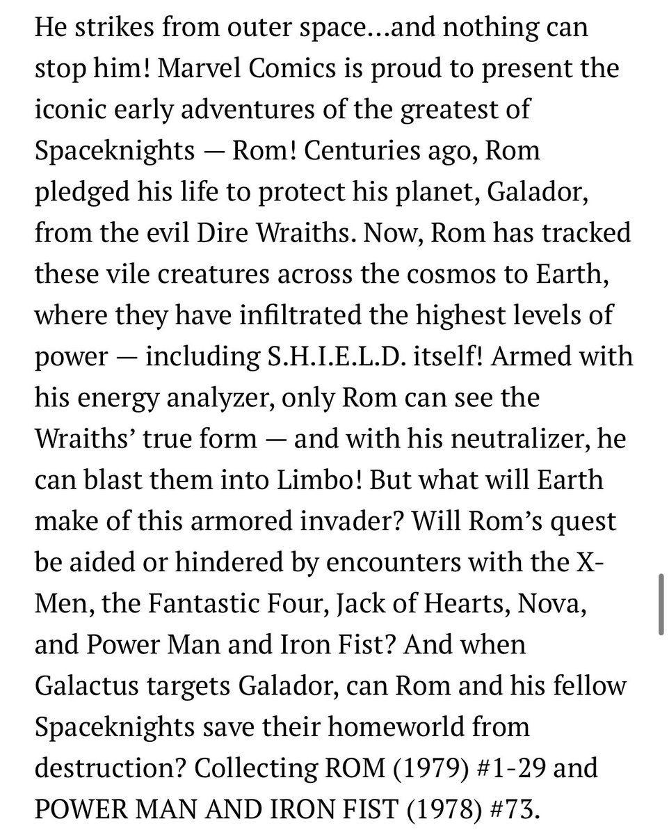 dano_cosmic's tweet photo. I see it here but I still can’t believe we are getting #ROMSpaceknight Omnibus - Vol. 1 with #MarvelComics committing to release the whole run. YES!!!! Releases January 2024.
✨
#ROM #Marvel #MarvelComics #MarvelCosmic https://t.co/dOhfEbUNxD