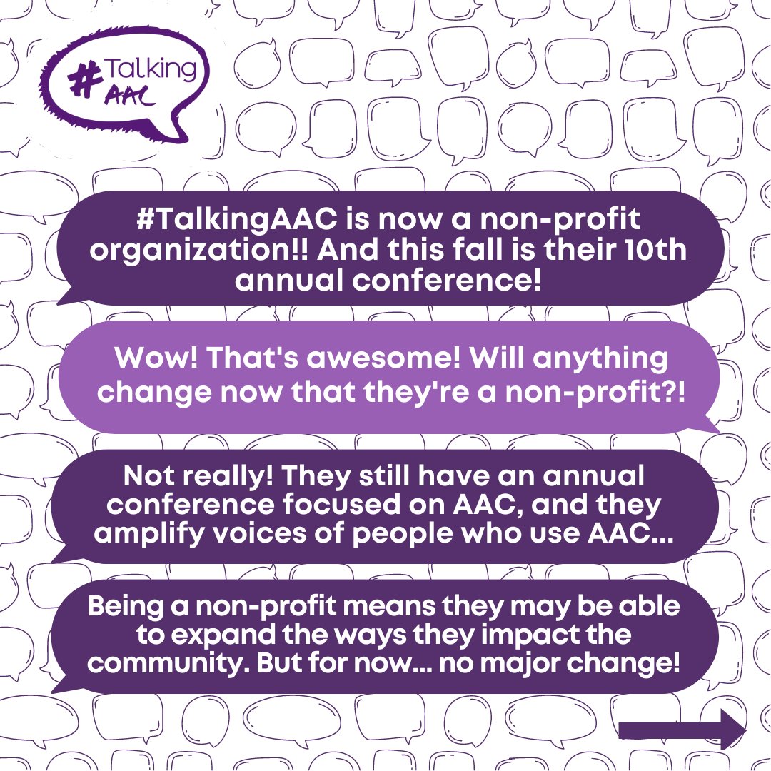 talkingaac's tweet photo. Have you heard?! 💜
#TalkingAAC
#nonprofit
#savethedate https://t.co/YSTj7yBBXw