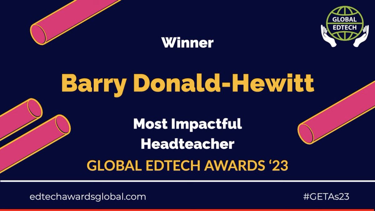 Wow wow wow! Congratulations to @BDonaldHewitt who has just won Most Impactful Headteacher in the #GETAs23 awards. Barry, Marie and the team @BlairAthollPS and @LogieraitPS should be very very proud! All of us in @PKCEducation are! 🎉 🎉