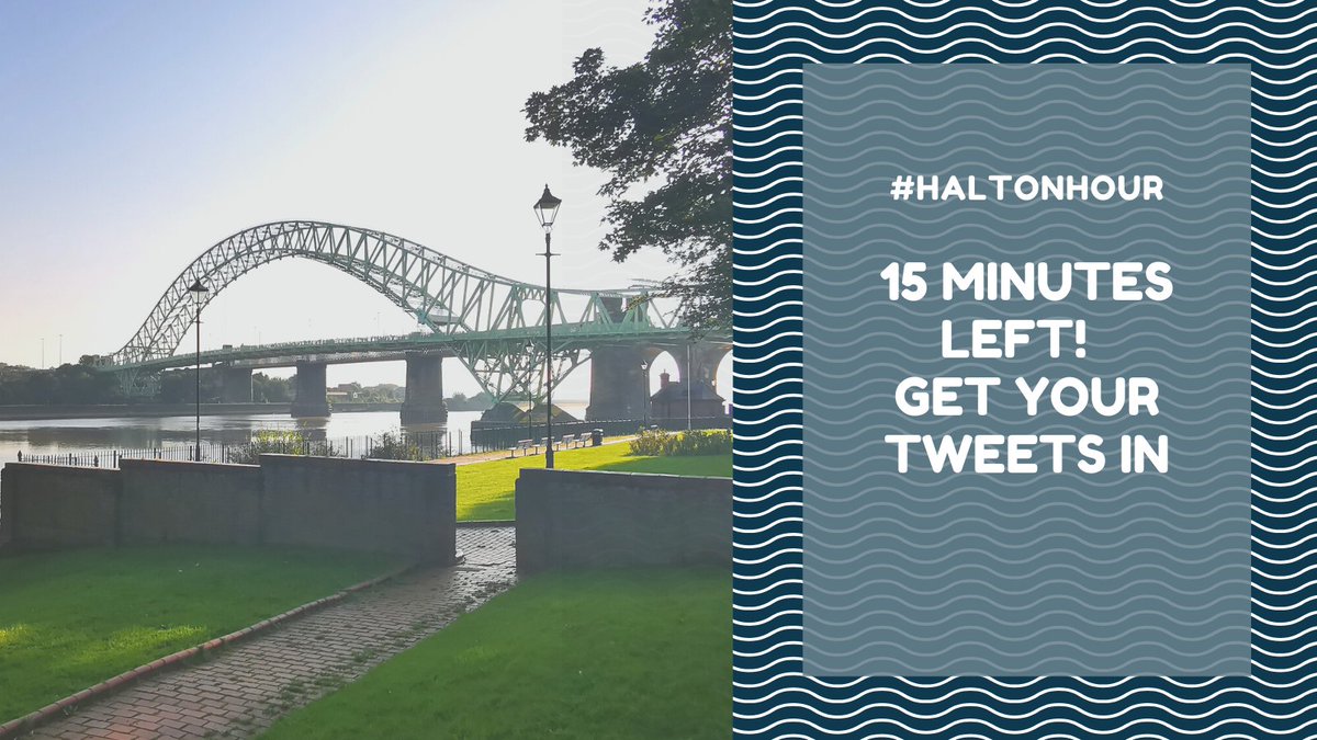 Just 15 minutes left #HaltonHour
Get your tweets in!