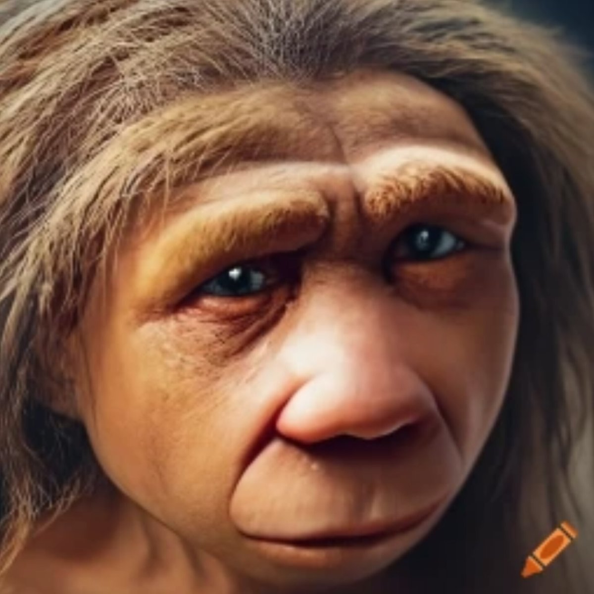 That #Neanderthal stare
#craiyonai #craiyon #NFT #NFTs 
#aiart #Generativeart #GenerativeAI 
#artgenerators #caveart #thatstare
#stare #thelook #theeyeshaveit #eyes #EyeContact #prehistoric
#prehistory #paleoart #paleontology #anthropology