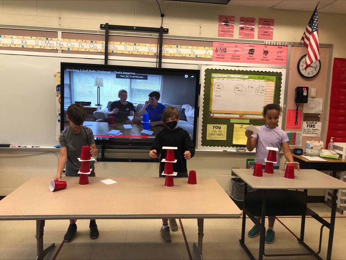 📣 Thrilling "Minute To Win It" Challenge with Mrs. Finley's and Mrs. Baez's 4th Graders! ⏳🏆
From stacking pennies to transferring M&amp;Ms, their skills were put to the test in a series of exciting activities.