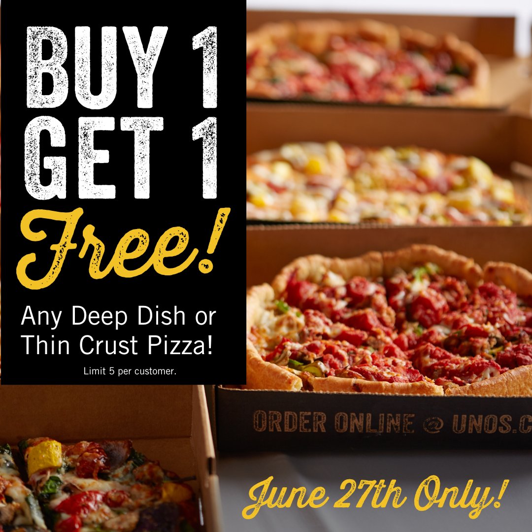 Uno Pizzeria & Grill on Twitter "This deal is HOT, HOT, HOT! Buy 1