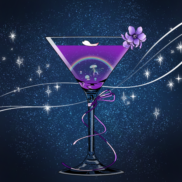 MageVivika's tweet photo. Please don't drink my adopted jellyfish children. They're enjoying some grape juice at the moment. https://t.co/w5g5Wf1co5