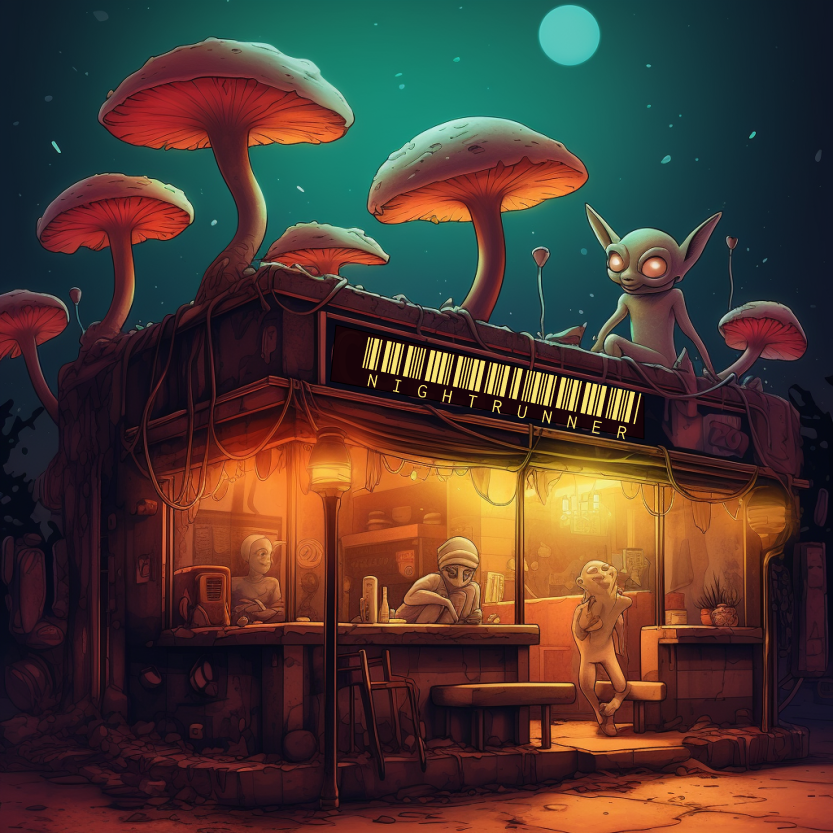 cakeapp_ai's tweet photo. πΎ Bloop Bleep β‘οΈ NEW CREATION ALERT π·
" Night runner" by @BERTtheNGHTRUNR
Please make your choice and your tournament submission will be entered! #ElectricForest #AIart #runitrunit https://t.co/tSOv9yjV3g