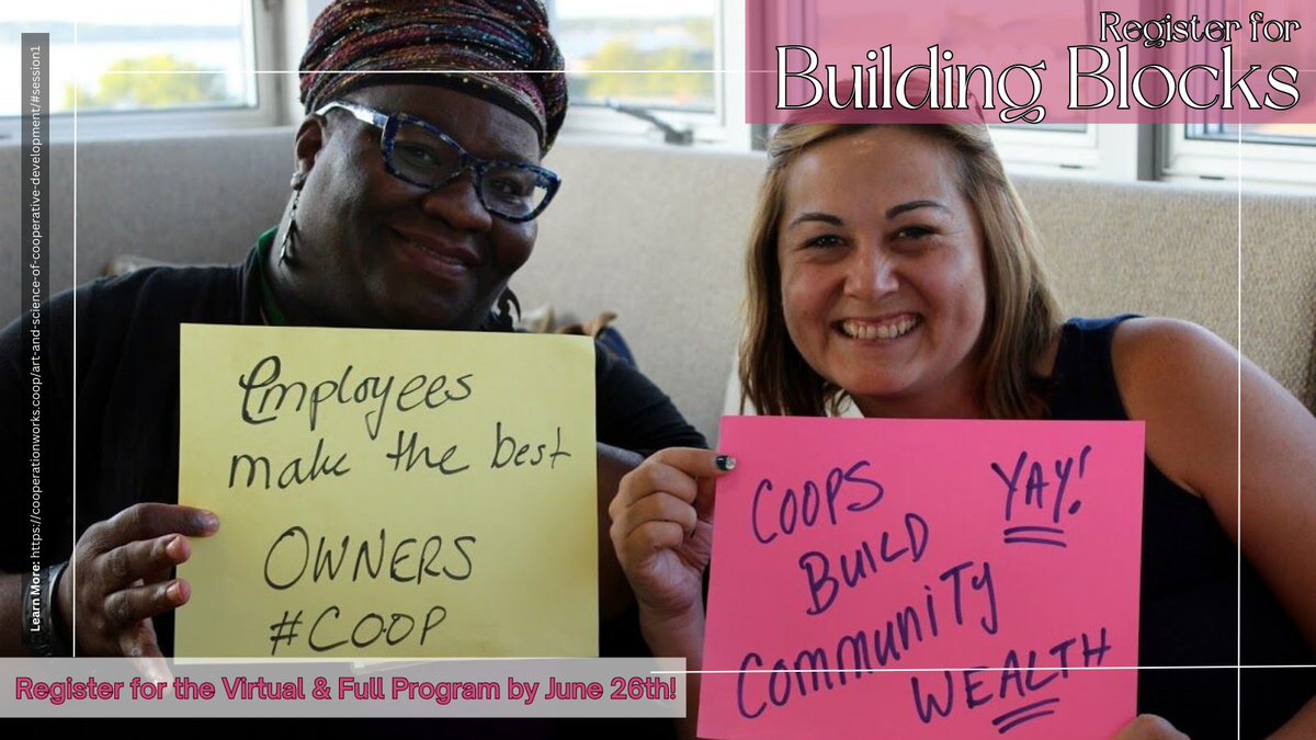 Want to learn the skills, access the resources, &amp; connect to the networks to help build resilient, democratically run businesses in your community? Register for our foundational training for new co-op developers! Learn more: cooperationworks.coop/art-and-scienc…