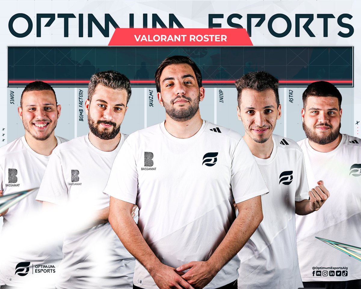 optesportsalg's tweet photo. 🏆 Meet Our Valorant Roster: The Undefeated Legends! 💪🎮

With an impeccable track record and proudly represeting @bassamatprod and @algergamesweek .
🔝
Follow them on twitter :
@astajVAL 
@S1NoU 
@GiggsAmine 
@SalimTahrat 
@iniop52 

#OptimumEsports #Bassamat #AlgerGamesWeek https://t.co/YdRj3JfC9X