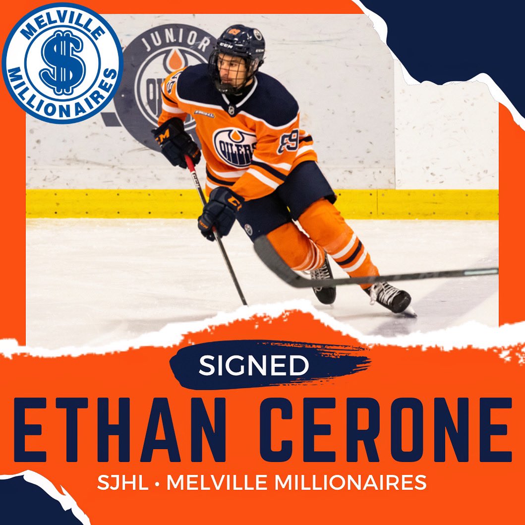 ✍️ SJHL SIGNING ✍️

Congratulations to Assistant Captain, Ethan Cerone, who has signed with the @MLVMillionaires of @theSJHL for the upcoming 2023-24 season. Way to go!💰

Photo by @mvpteamphotos 

#hockeyedm | #GoMoney | #MoneyMen | #MillsMafia | #SJHL | #junioroilers