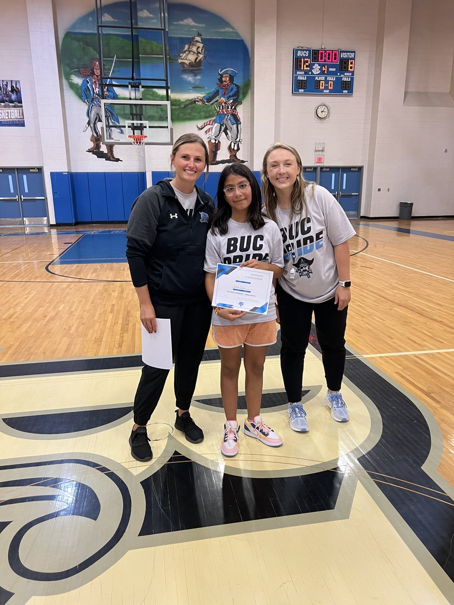 Lady Buc Basketball Camp College Division Award Winners: Free Throw Champ - Piper Kadlecik Hot Shot Champ - Mia Sosa Ms. Hustle Award - Kaylie South Lady Buc Award - Aubrey Brown