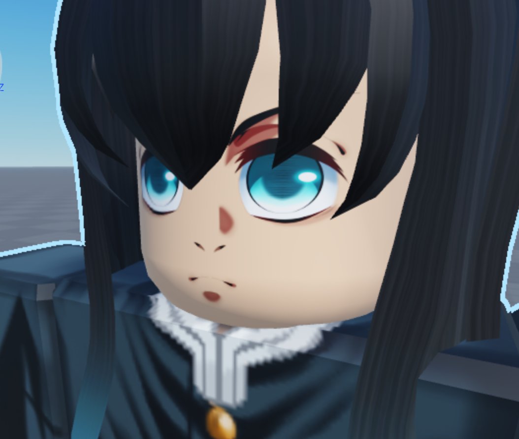 Bleebus2's tweet image. Made a face for Muichiro Tokito from Demon Slayer. With and without the Demon Slayer Mark. #RobloxDev #robloxart #robloxartist #roblox #RobloxArtCommissions