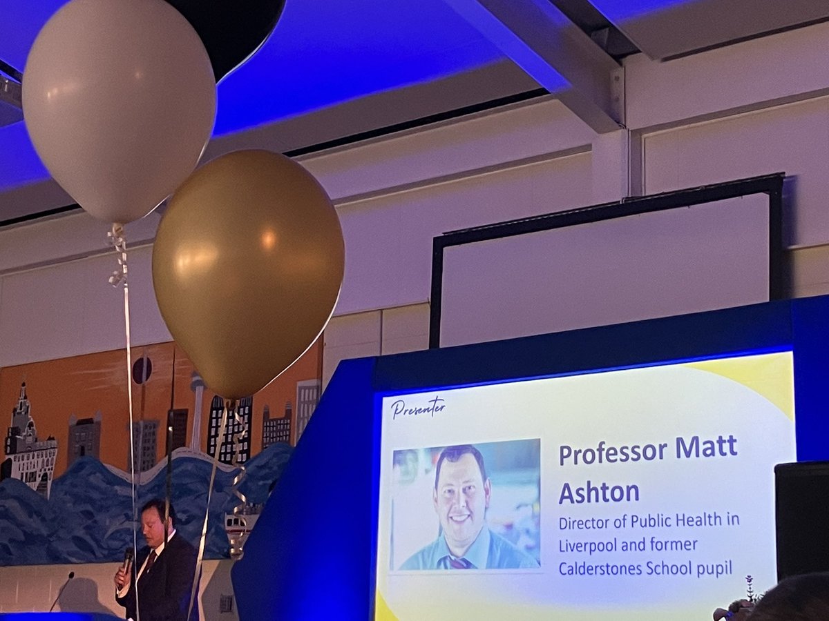 sallytheobald's tweet photo. Inspiring words from @CaldiesSchool alumni @DPH_MAshton at award evening tonight - key lessons for students and all of us! - Carve out common purpose; strength in community; use evidence; be brave, bold &amp; proactive and innovation with integrity &amp; compassion 🙏👏 @richblancauthor https://t.co/BDzkesX4bd