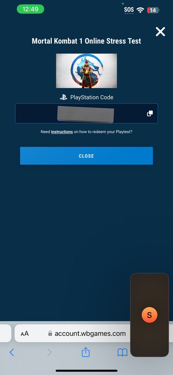 Code giveaway for mk1 ps5 announcing winner tomorrow at 9am pst #mk1 #MortalKombat retweet, follow and tag a friend to enter!
