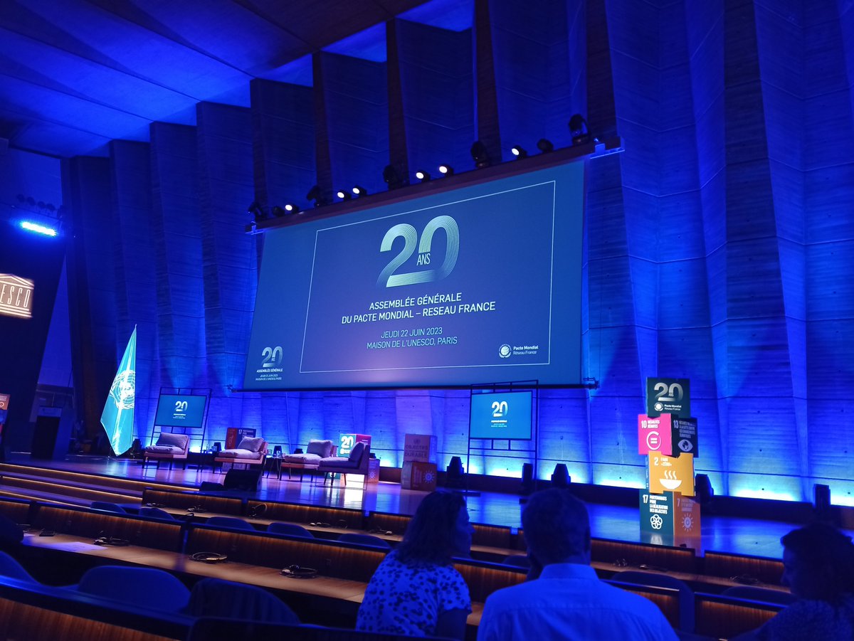 Today we attended the 20th anniversary General assembly of the Global Compact France. We're working on our 1st #CarbonFootprint because we're committed to further developing and expanding operations in a #sustainable and responsible way.