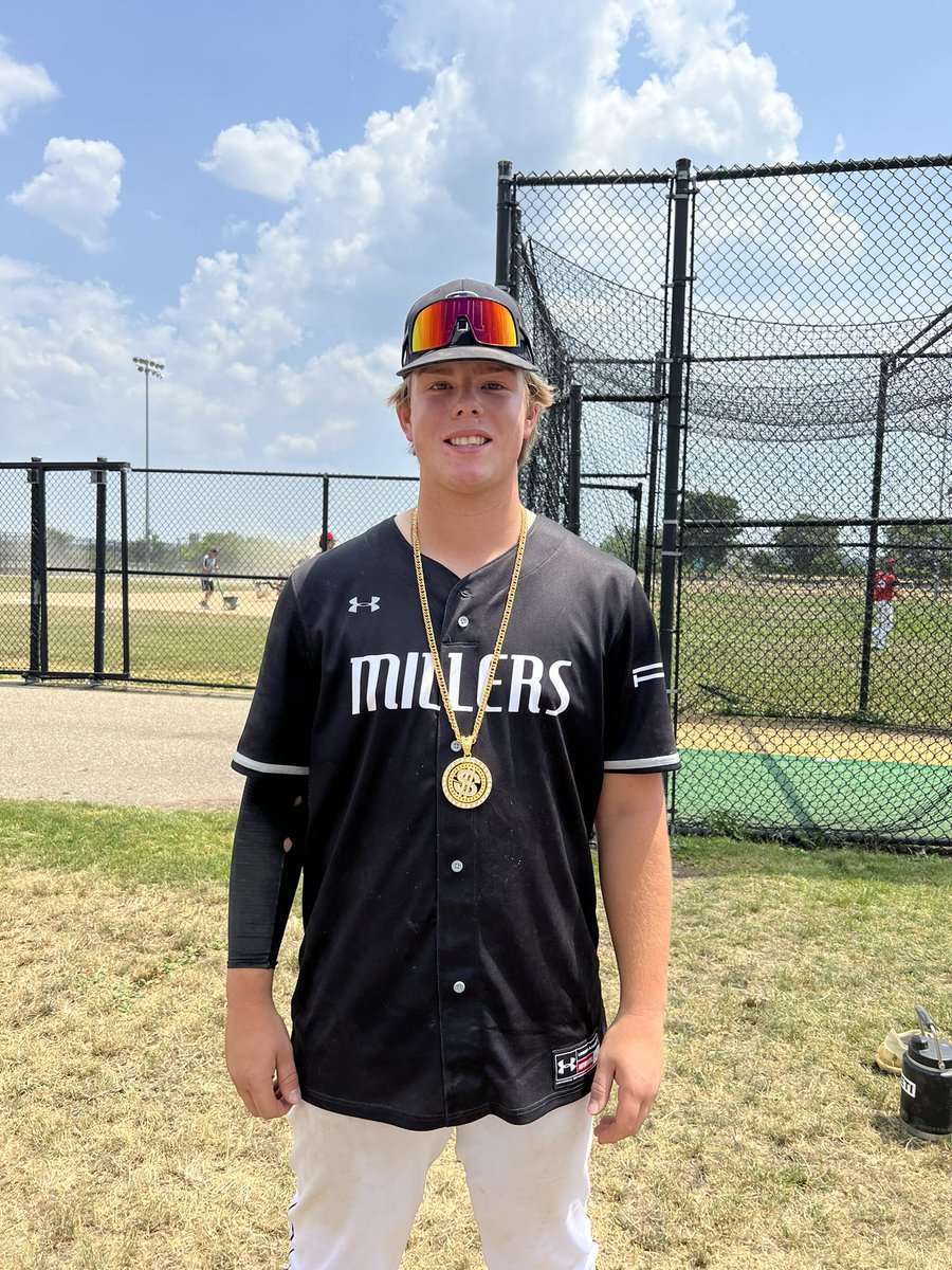 Brad Landgrebe (@bradlandgrebe) on Twitter photo 17U <a href="/pitch2pitch/">Pitch 2 Pitch 📈</a> Landgrebe opens pool play with 9-2 win.
<a href="/HohnTed/">Ted Hohn</a> W 4IP 3H 6K 1R
<a href="/BranderLovig/">Brander Lovig</a> SV 3IP 1H 5K 1R (0ER)
<a href="/Daak3324/">Zac</a> 2/2 R 2RBI SB
<a href="/OwenFiskewold/">Owen Fiskewold</a> 2B 2R SB
<a href="/BradyMcPherson4/">Brady McPherson</a> 2B R RBI
Today’s $$ man of the game:
<a href="/ConnorLarsen15/">Connor Larsen</a> caught 5inn, CS early and 2/4 R RBI 17U <a href="/pitch2pitch/">Pitch 2 Pitch 📈</a> Landgrebe opens pool play with 9-2 win.
<a href="/HohnTed/">Ted Hohn</a> W 4IP 3H 6K 1R
<a href="/BranderLovig/">Brander Lovig</a> SV 3IP 1H 5K 1R (0ER)
<a href="/Daak3324/">Zac</a> 2/2 R 2RBI SB
<a href="/OwenFiskewold/">Owen Fiskewold</a> 2B 2R SB
<a href="/BradyMcPherson4/">Brady McPherson</a> 2B R RBI
Today’s $$ man of the game:
<a href="/ConnorLarsen15/">Connor Larsen</a> caught 5inn, CS early and 2/4 R RBI