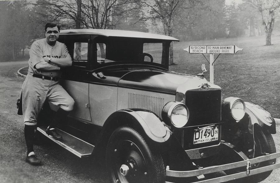 Yes, Babe Ruth played baseball in Vancouver! In 1934, Babe Ruth was part of a star-studded team that played an exhibition game at Athletic Park. Ruth is pictured in Stanley Park leaning against his 1926 Nash Sedan. If you look closely, you can see the BC license plate.