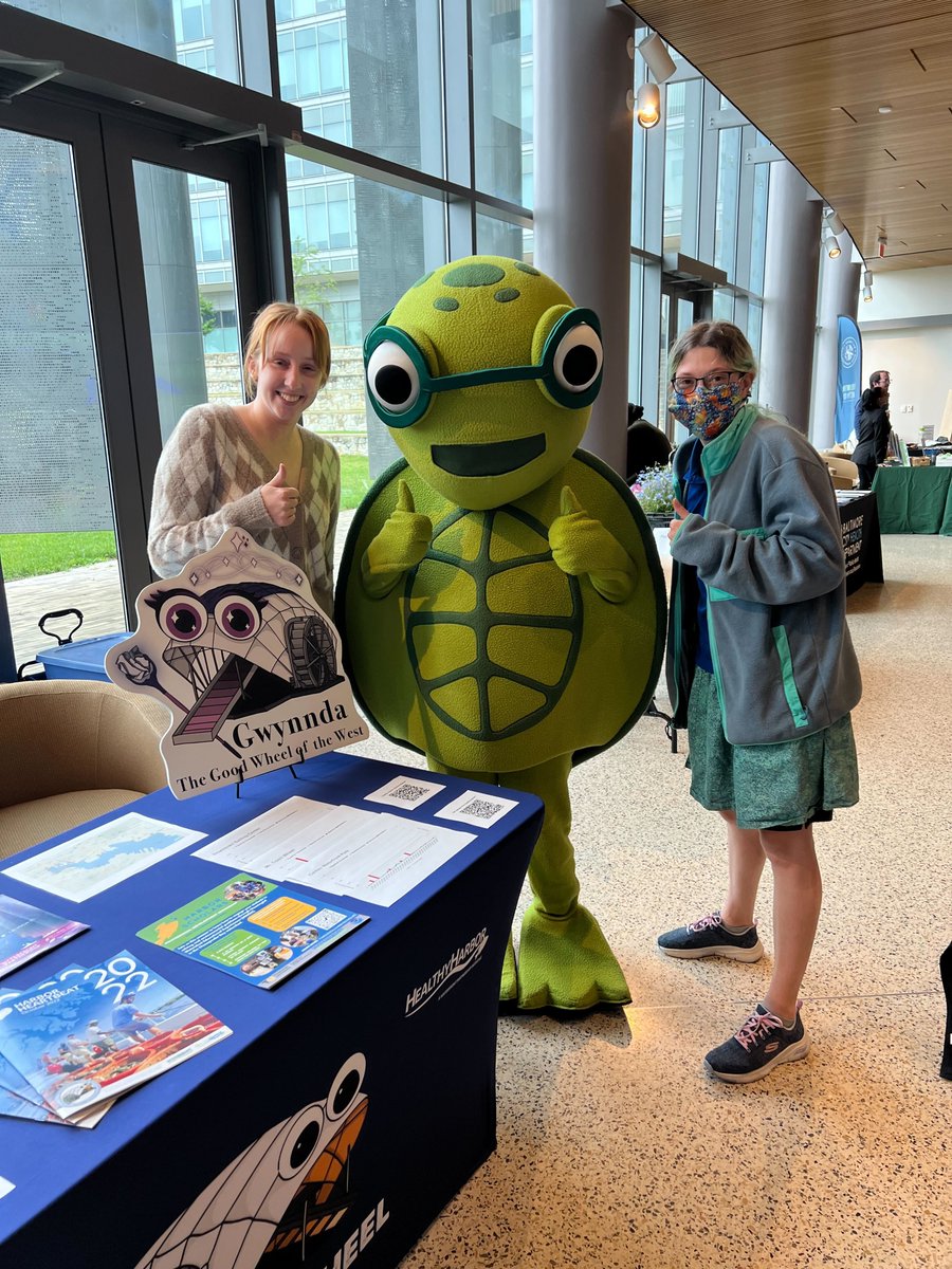 Our awesome interns Chloe and Zoe joined the Baltimore Office of Sustainability for their Open House this week.🌱 Thank you to everyone who stopped by the Mr. Trash Wheel table and learned about all the environmental efforts at The Waterfront Partnership.  🦪 <a href="/SustainBmore/">Baltimore Office of Sustainability</a>