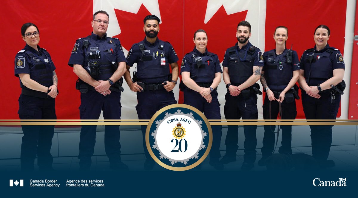 CanBorder's tweet photo. This year the #CBSA is proud to celebrate its 20th anniversary! In the coming months we will share moments from our proud past and how the Agency has been evolving towards the Border of the Future. #CBSA20

Learn more about us: https://t.co/pouFWwUDf3 https://t.co/RtcHl3rgnB