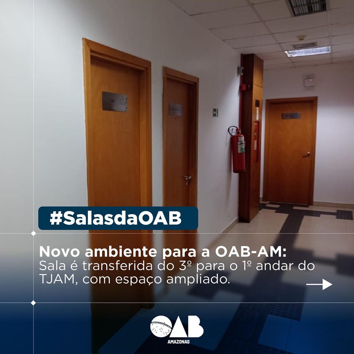 OAB_Amazonas's tweet photo. #Mudança | A sala da OAB-AM localizada no prédio do TJAM, foi transferida do 3º para o 1º andar e agora tem um espaço ampliado que vai permitir um atendimento ainda mais acolhedor e eficiente. 

#OABAM #oabamazonas #advocacia https://t.co/xkdoMRNUP1