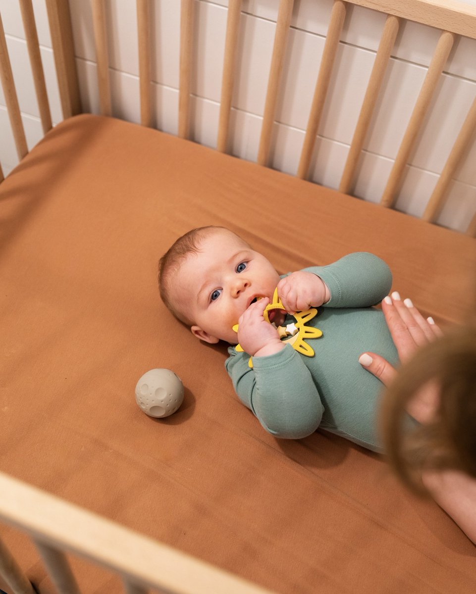 LucyDarlingShop's tweet image. Sensory play encourages learning through curiosity and exploration.  Our Celestial Skies teether is perfect for sensory play. #sensorytoys #babyteether #braindevelopment