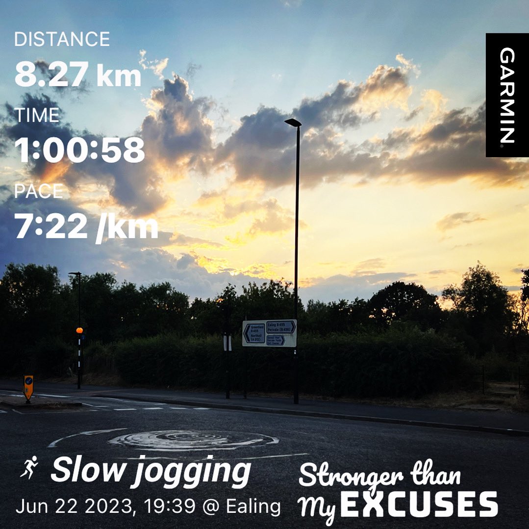 22/30 ✅
Evening slow jogging 🐌🏃🏻‍♂️
Stay active everyday 💥
#slowherochallenge 
#slowherojune30 
#slowheroteam
#sebaslowteam
#slowjogging
#byhiroakitanaka 
#slowisthenewfast 
#ealing
#hanwell
#london