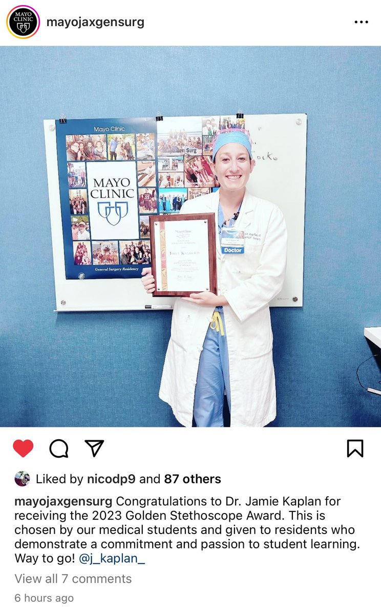 Young Erben MD FACS (@erbenyoung) on Twitter photo Happy to see our <a href="/MayoJaxGenSurg/">Mayo Clinic Florida General Surgery Program</a> <a href="/doc_jkaplan23/">Jamie Kaplan</a> get recognized by our <a href="/MayoClinicSOM/">Mayo Clinic Alix School of Medicine</a> students <a href="/WomenSurgeons/">WomenSurgeons</a> <a href="/AMWADoctors/">AMWA Doctors</a> <a href="/AMWAStudents/">AMWA National Medical Student Division</a> congratulations!!🎈🎊 🎉 🍾 Happy to see our <a href="/MayoJaxGenSurg/">Mayo Clinic Florida General Surgery Program</a> <a href="/doc_jkaplan23/">Jamie Kaplan</a> get recognized by our <a href="/MayoClinicSOM/">Mayo Clinic Alix School of Medicine</a> students <a href="/WomenSurgeons/">WomenSurgeons</a> <a href="/AMWADoctors/">AMWA Doctors</a> <a href="/AMWAStudents/">AMWA National Medical Student Division</a> congratulations!!🎈🎊 🎉 🍾