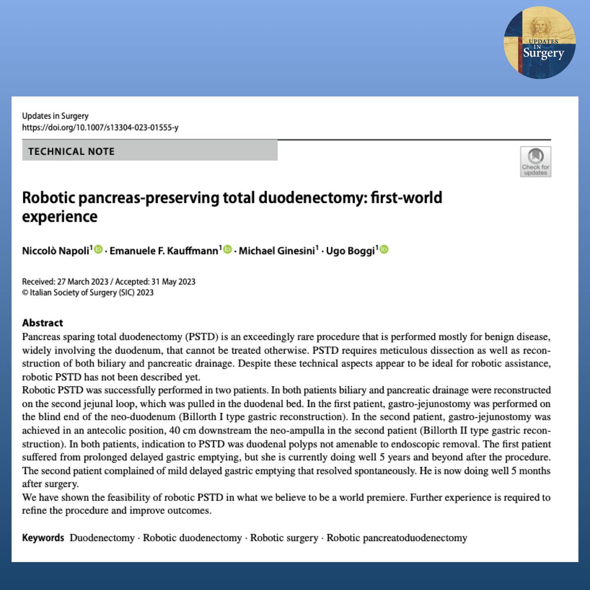 Updates in Surgery tweet media