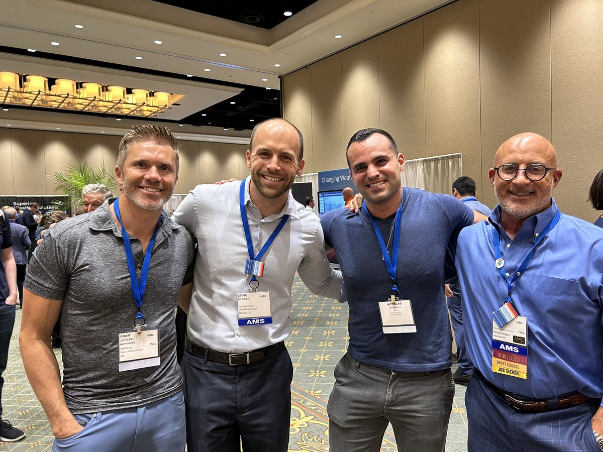 NickMerianos's tweet photo. All @NVU_Lyndon graduates in the photo below! 

It’s been a productive week so far at the @ametsoc Broadcast Conference. https://t.co/oFxZkc2UfX