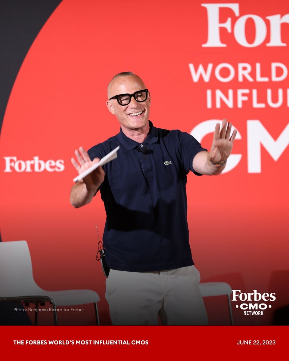 Forbes's tweet photo. Forbes celebrated the launch of the World’s Most Influential CMOs list by gathering the second class in Cannes, France, to discuss the evolution of marketing influence. Get the full list of the #MostInfluentialCMOs: https://t.co/PjdZxcSGFe https://t.co/2SLj9jP6zz