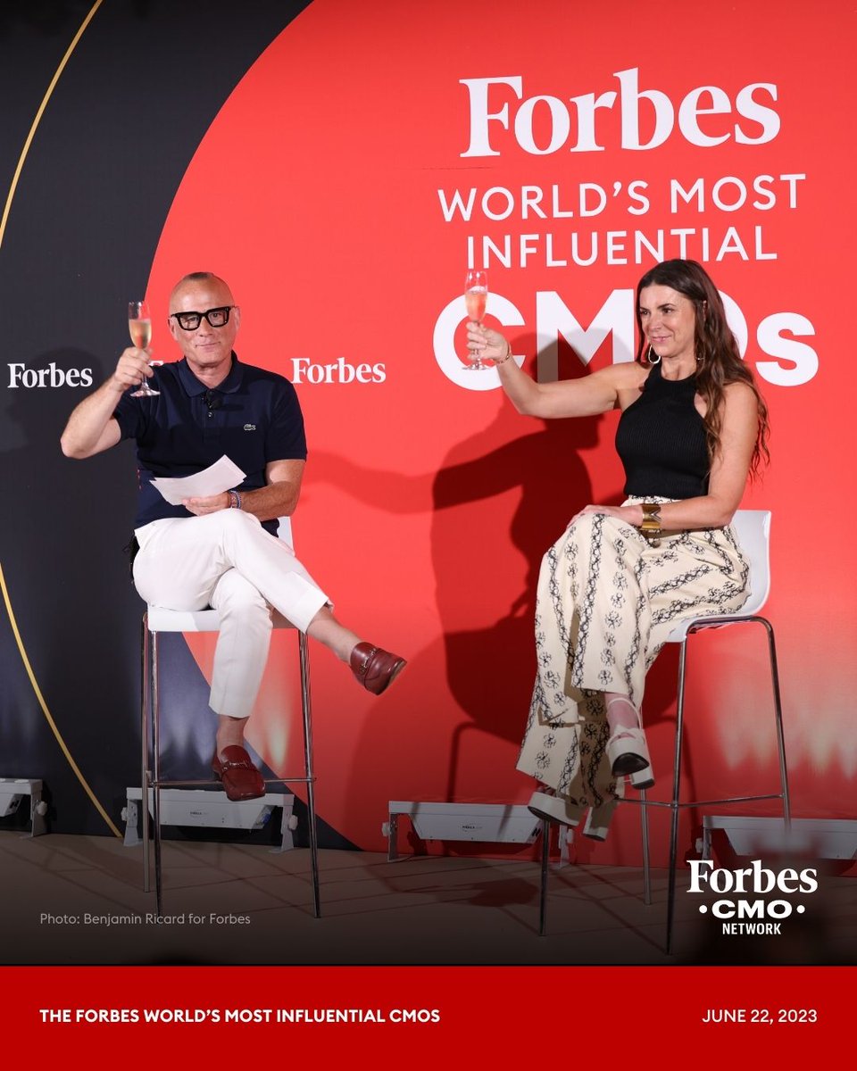 Forbes's tweet photo. Forbes celebrated the launch of the World’s Most Influential CMOs list by gathering the second class in Cannes, France, to discuss the evolution of marketing influence. Get the full list of the #MostInfluentialCMOs: https://t.co/PjdZxcSGFe https://t.co/2SLj9jP6zz