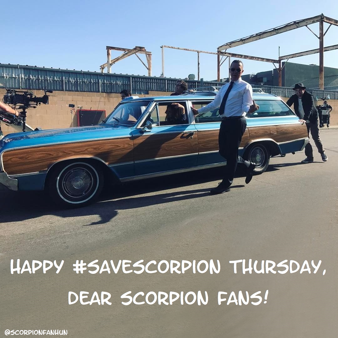 @chpspics @CaptainBadger79 @DouglasHespelt @Trindale @MArmenoff @KateSimonwriter @jboogiebrown @jodieshvwke @rizzajane @HeikeTappe @paramountco Good afternoon, dear Chip! Happy #SaveScorpion Thursday, my Scorpion friends!