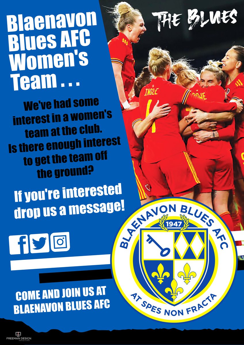 Who's up for joining a Blaenavon Blues WOMEN'S team?

We will be running an open training session in the next few weeks!

Anyone interested should drop us a message! 

#BluesWomen