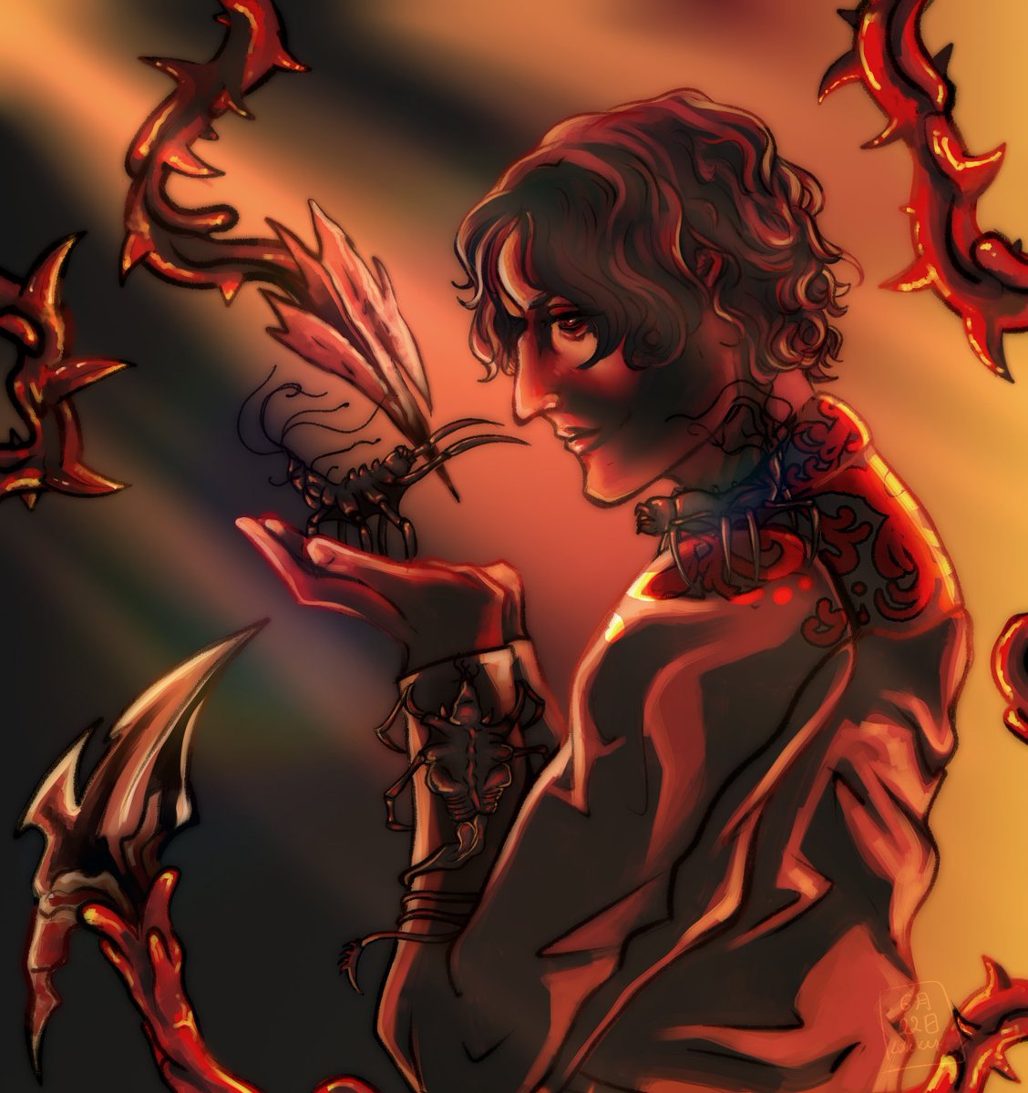 yeah_yeagerart's tweet photo. #REBHFun #LuisSerra #ResidentEvil4Remake 
Las Plagas! https://t.co/CTwut1SgK0