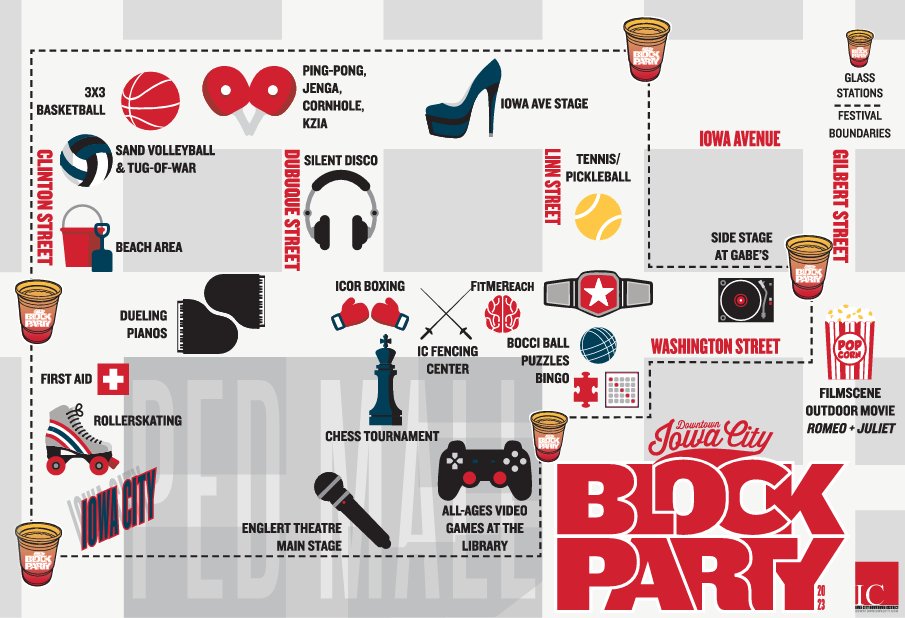 City of Iowa City on Twitter "The 2023 Downtown Iowa City Block Party is this Saturday, June 24