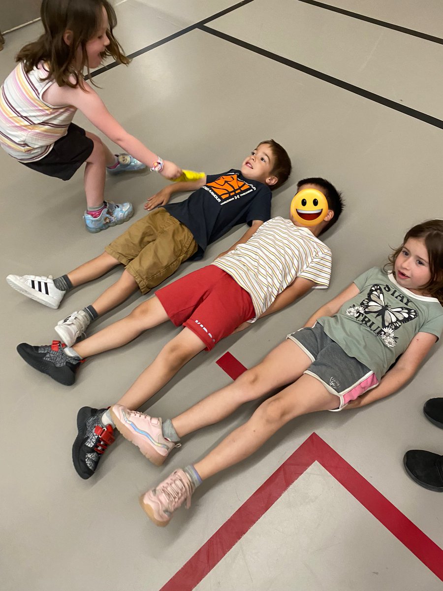 Our last time in the gym for the school year was today. Ms. V taught us a new game called Hot Dog tag. A super fun and silly twist on a game of Tag.