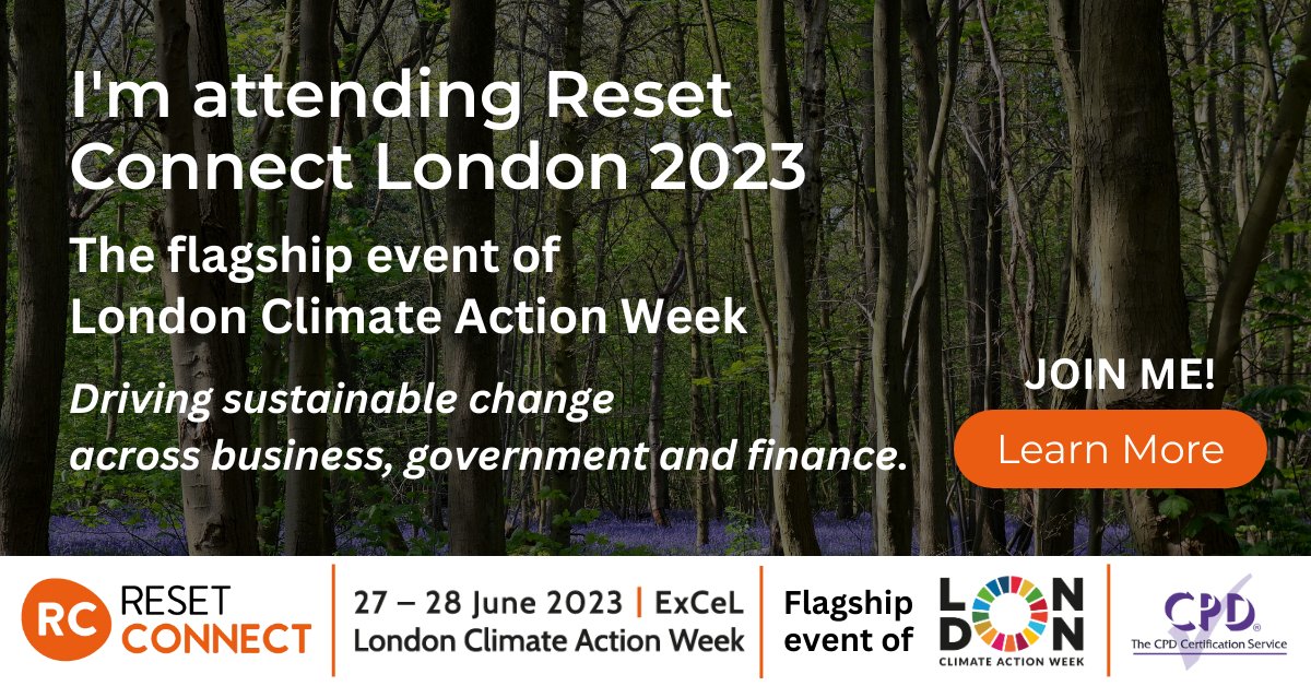 Date for your calendar next week: invt.io/1txbgsdnmoc
#rcl23 #resetconnect #sustainability #netzero #climateaction #sustainablebusiness #esg #lcaw2023 @resetconnect