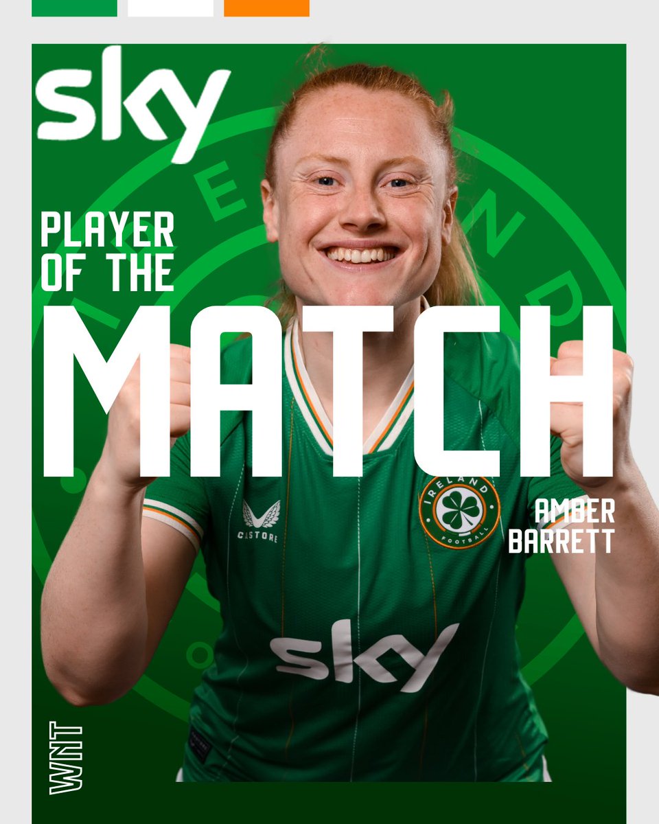 POTM | IRELAND 3-2 ZAMBIA

Two-goal Amber Barrett is the Player of the Match

#COYGIG | #WeAreOne | #OUTBELIEVE